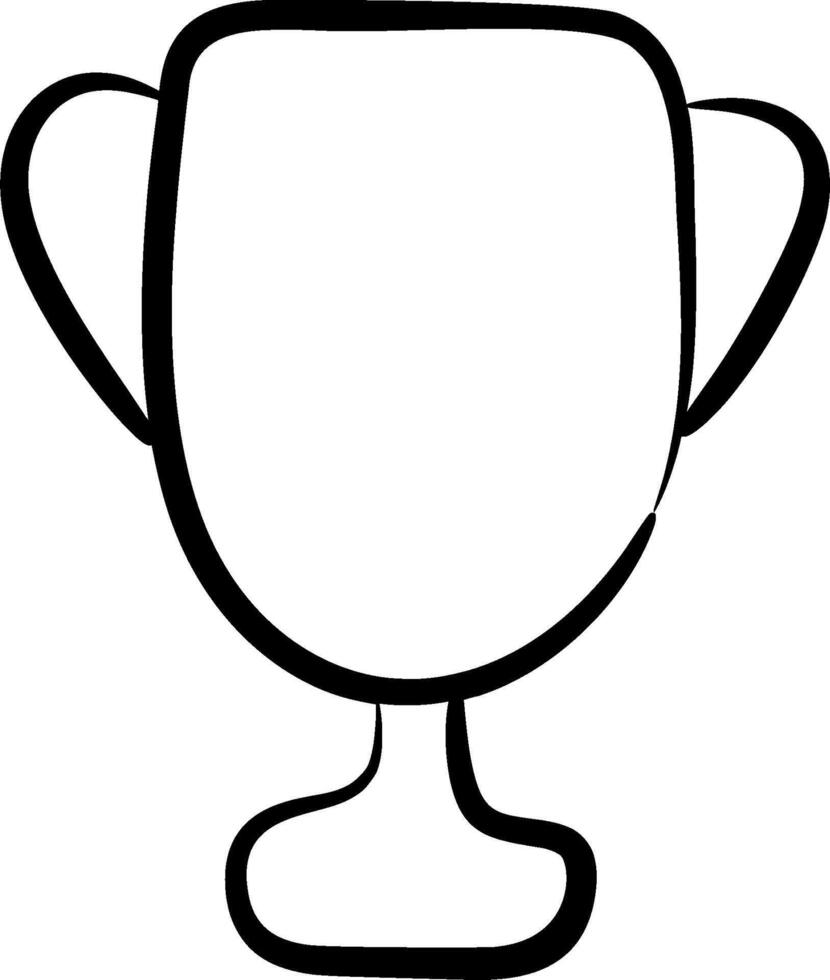 A black and white drawing of a cup vector