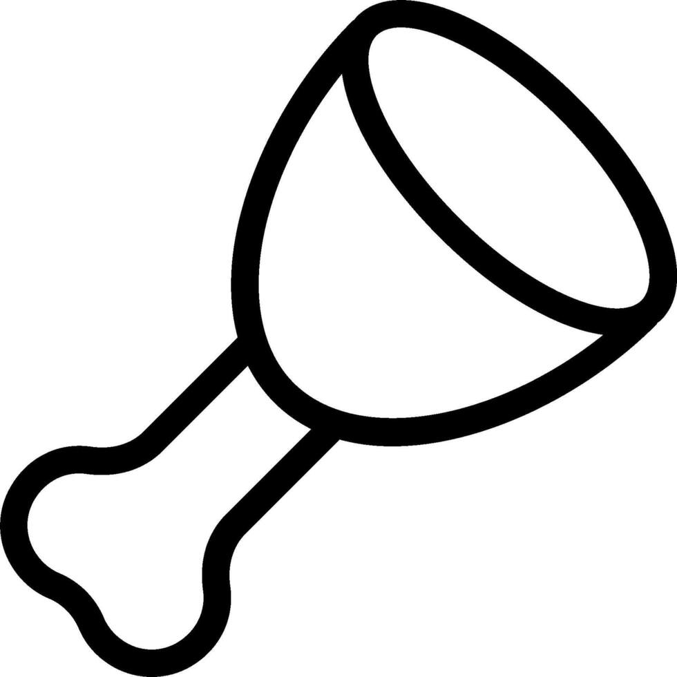 A black and white drawing of a wine glass vector