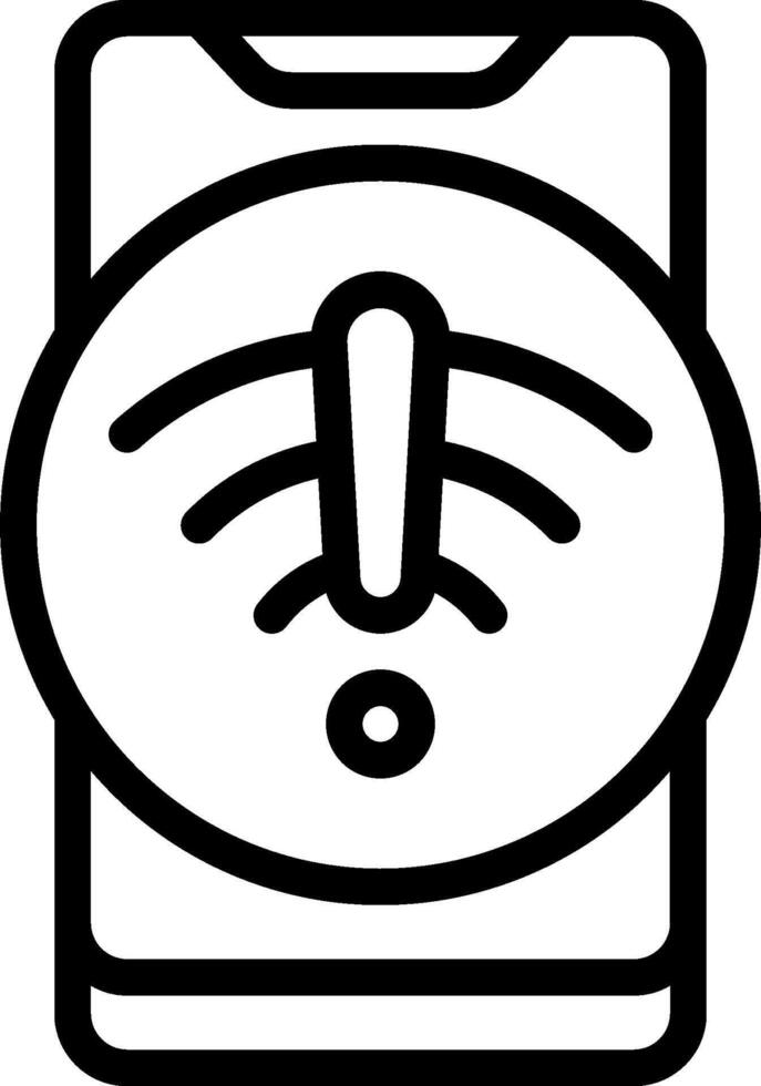 A black and white icon of a wifi signal vector