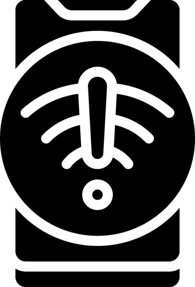 A black and white icon of a wifi signal vector