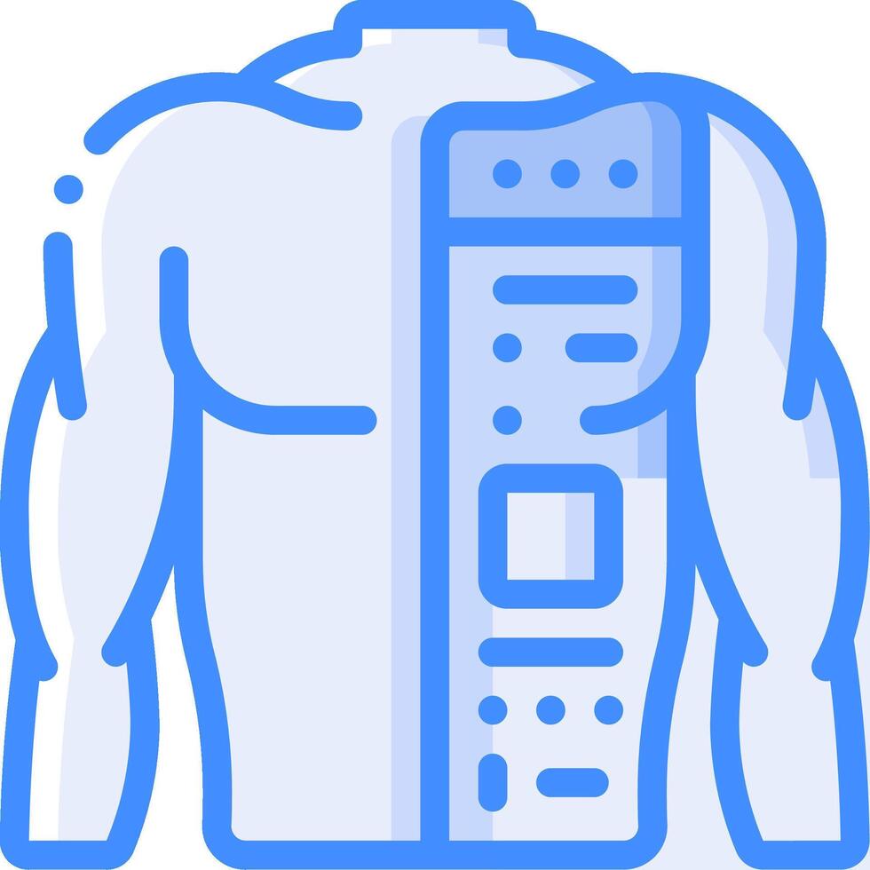 A shirt with a man's torso and chest vector