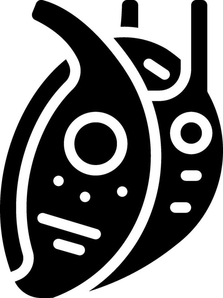 A black and white image of a heart with two faces vector