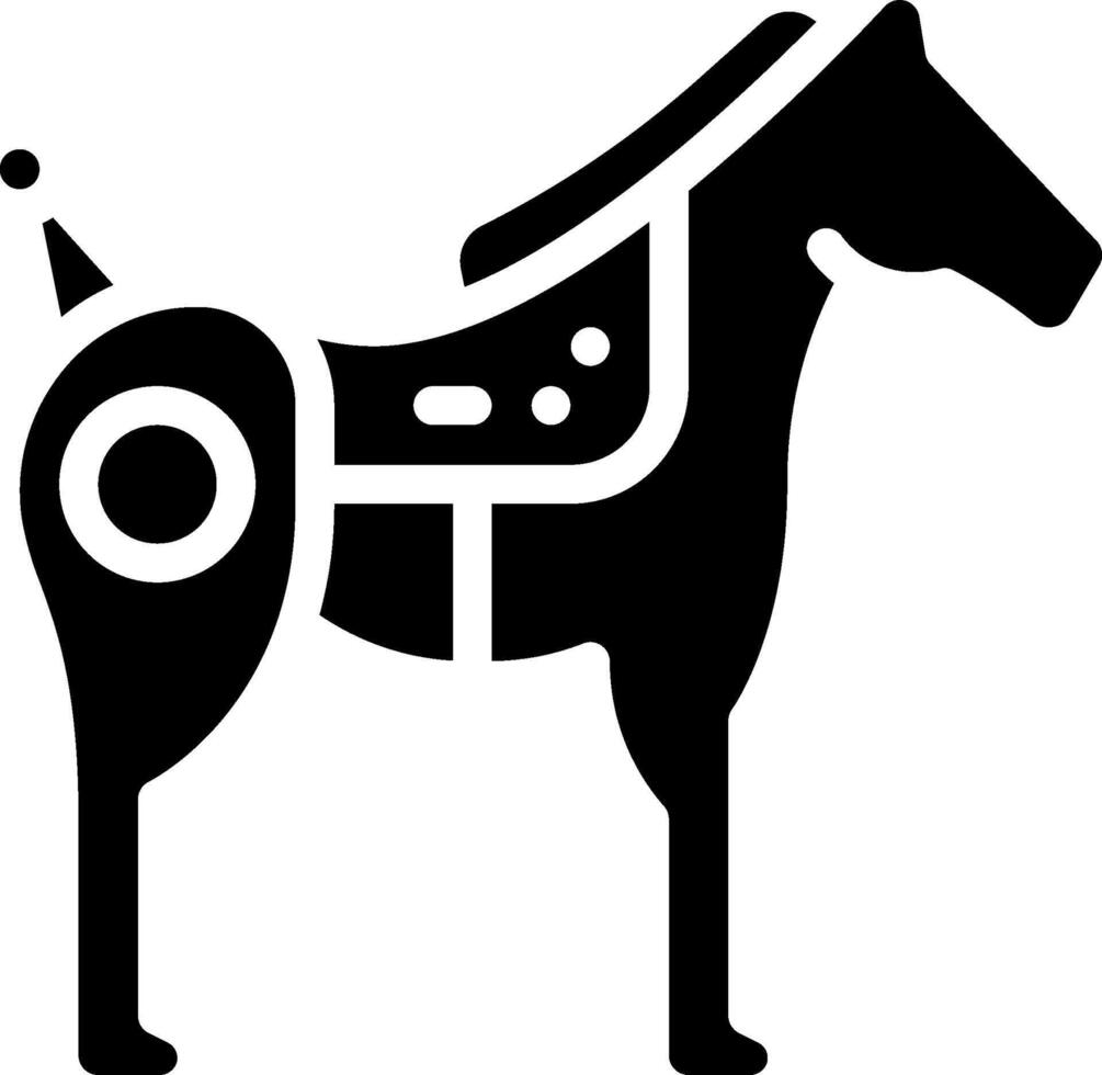 A black and white illustration of a horse vector
