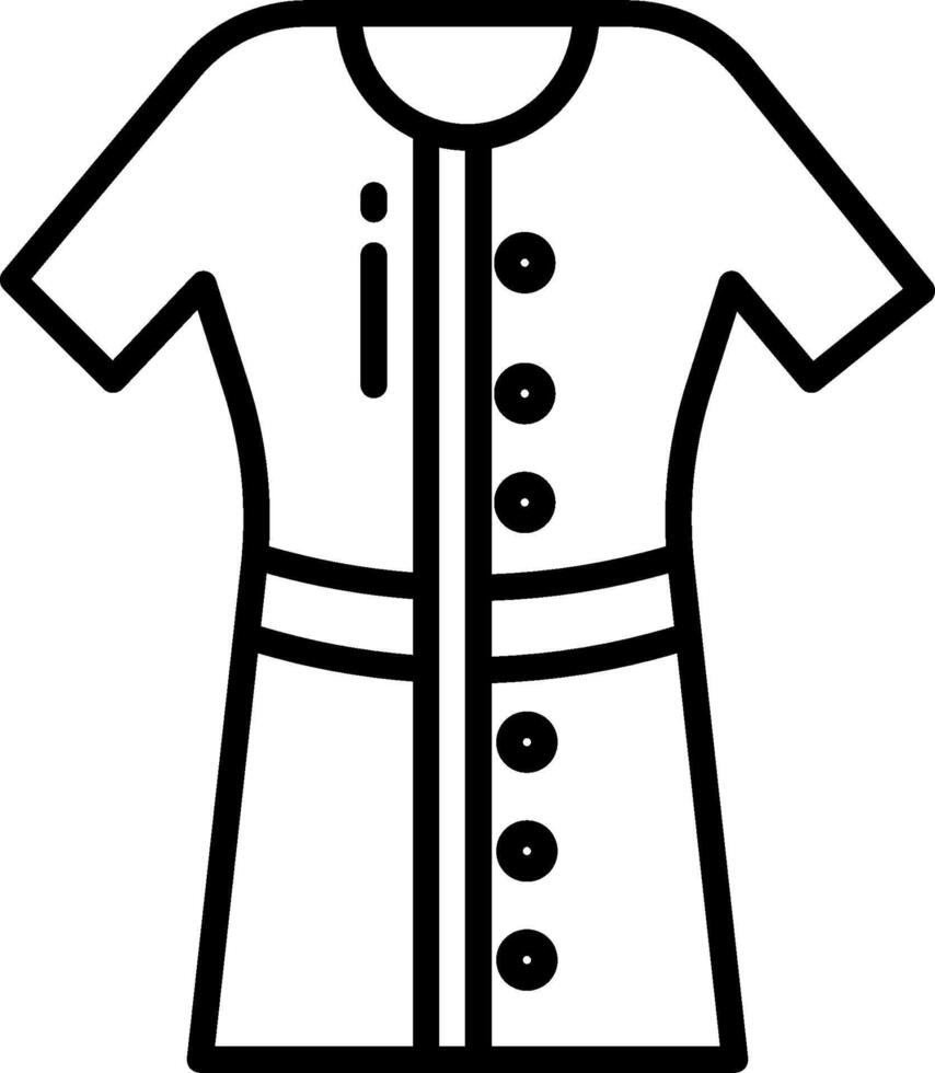 A black and white illustration of a shirt vector