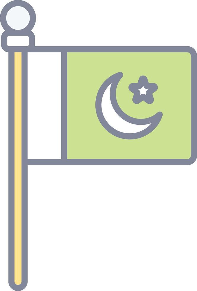 Flag of pakistan icon vector