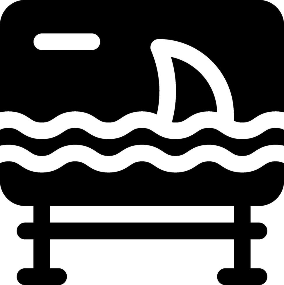 Shark in the water icon illustration vector