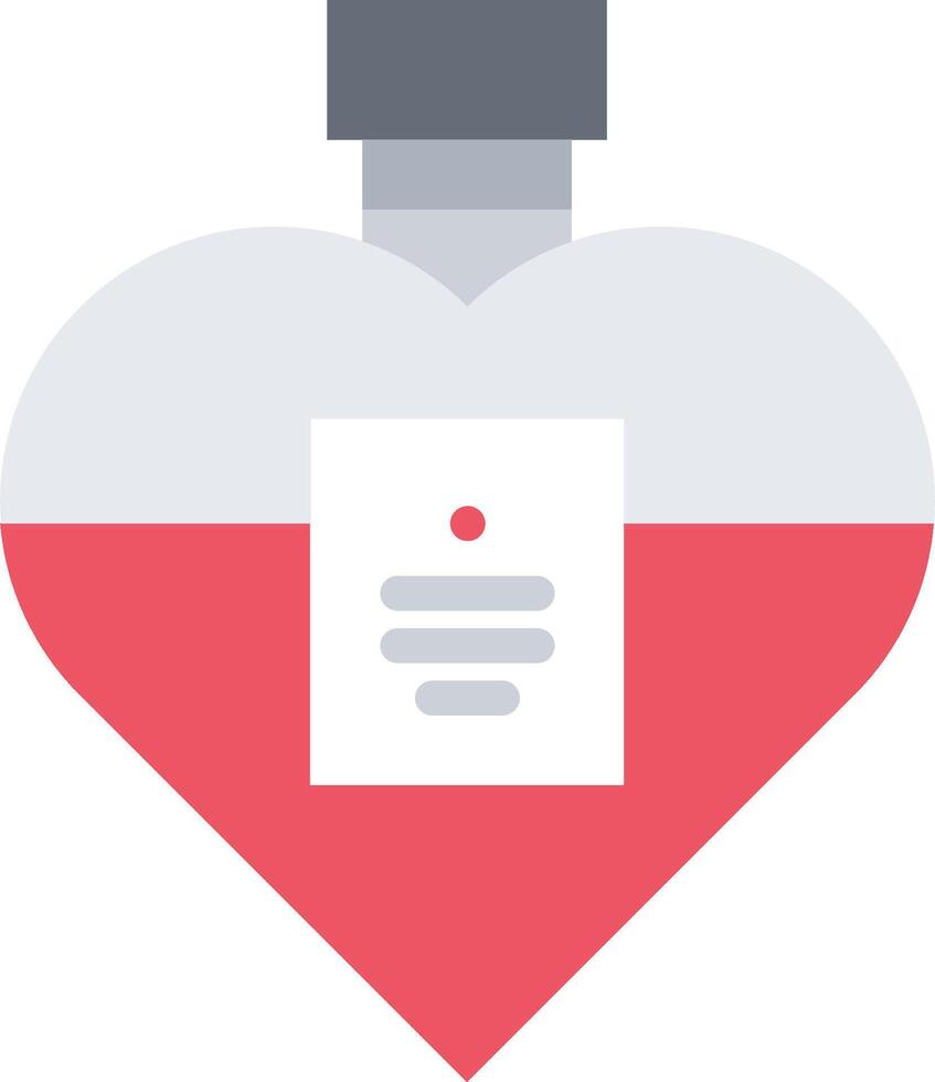 A heart shaped bottle with a note inside vector