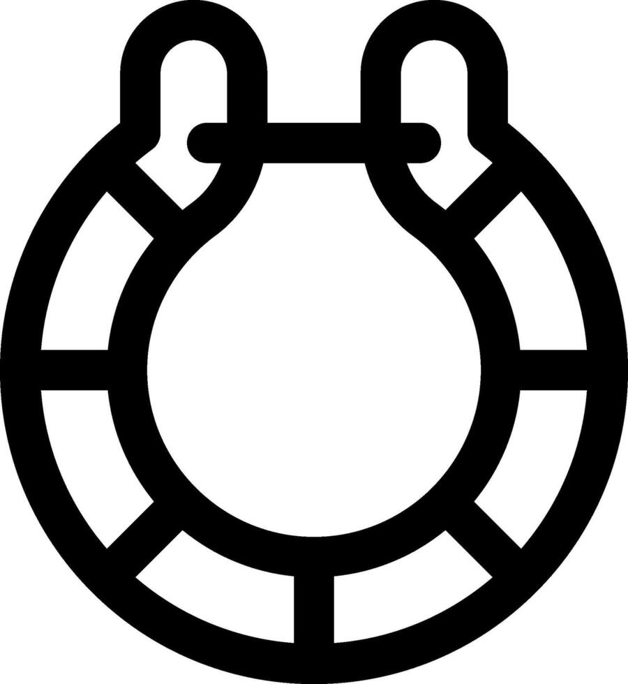 A horseshoe with a rope around it vector
