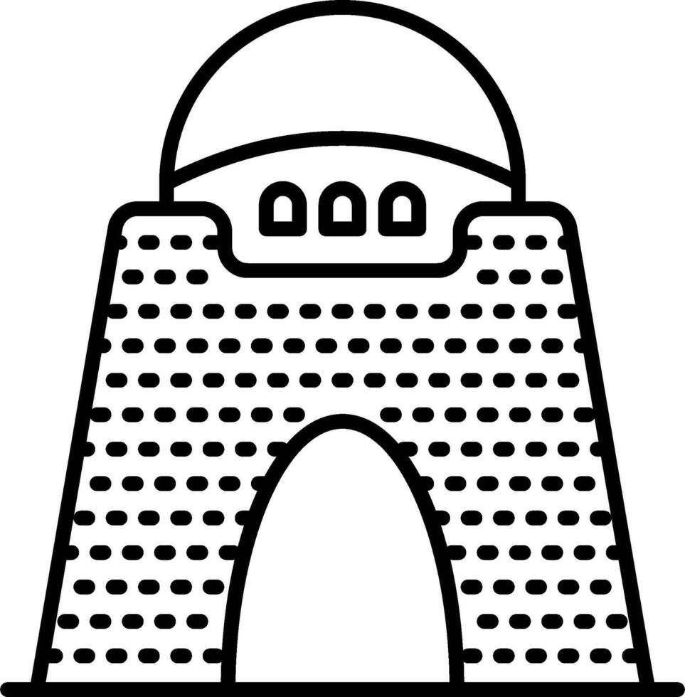 An icon of a building with a dome on top vector