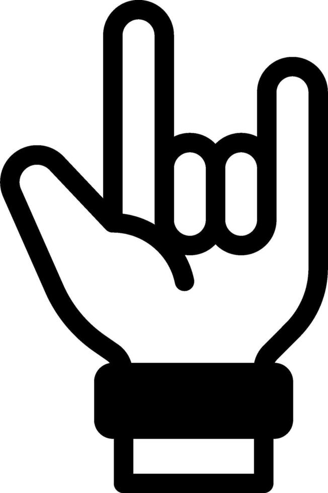 Rock and roll hand sign icon vector