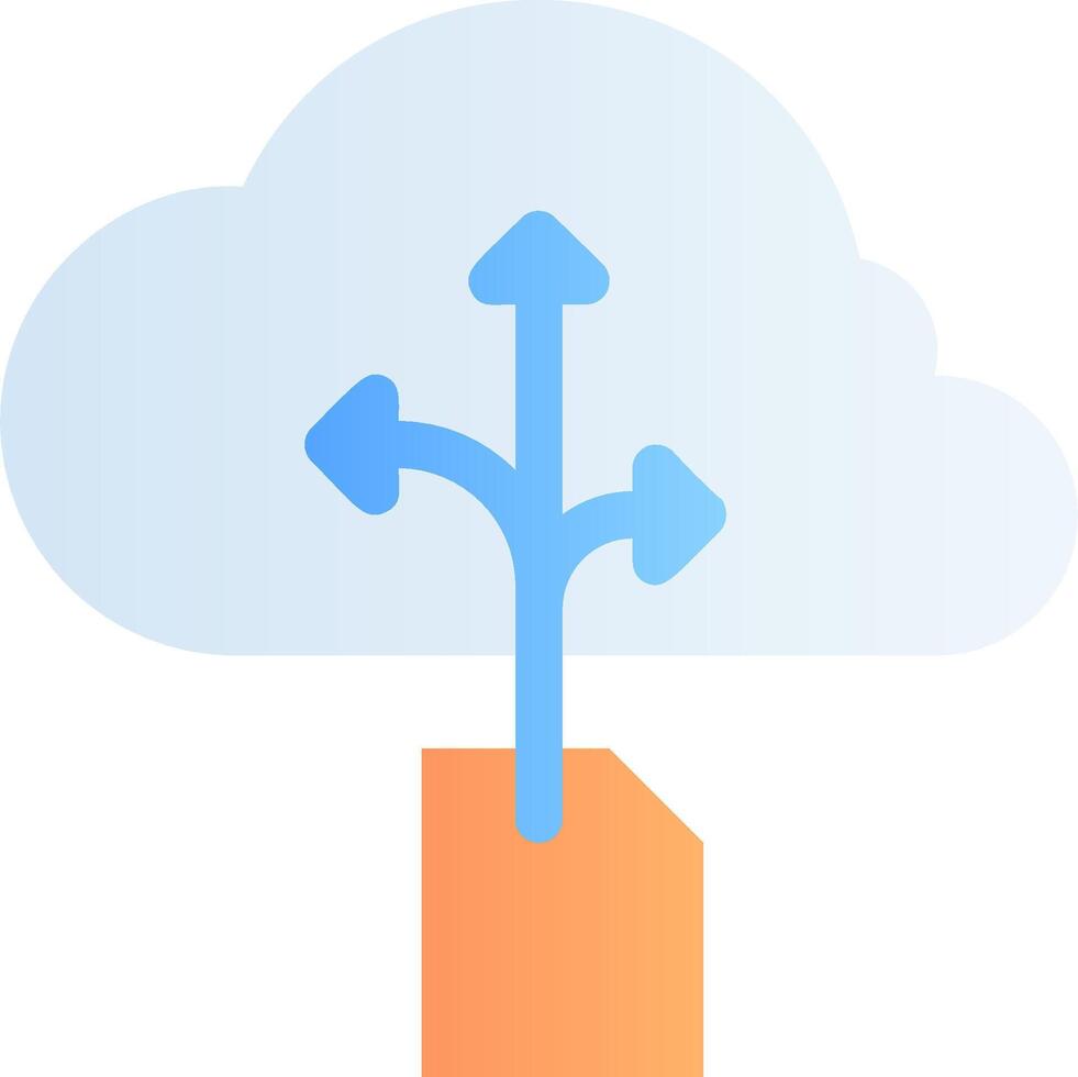 A cloud with arrows pointing up and down vector