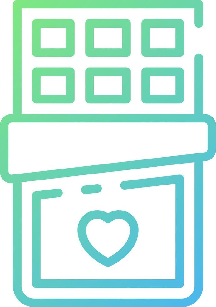 A chocolate box with a heart on it vector