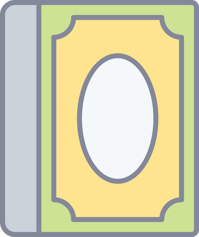 A book icon with a yellow cover vector
