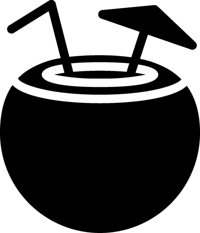 Coconut drink icon vector