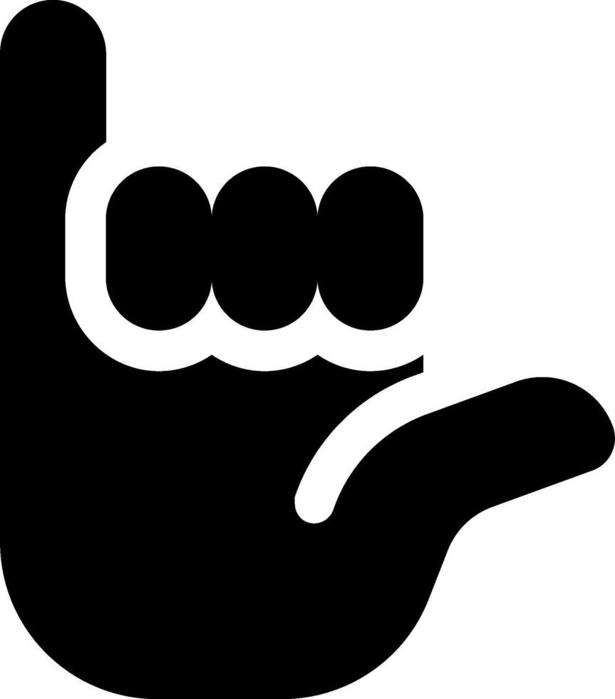 A black and white hand gesture with a finger up vector