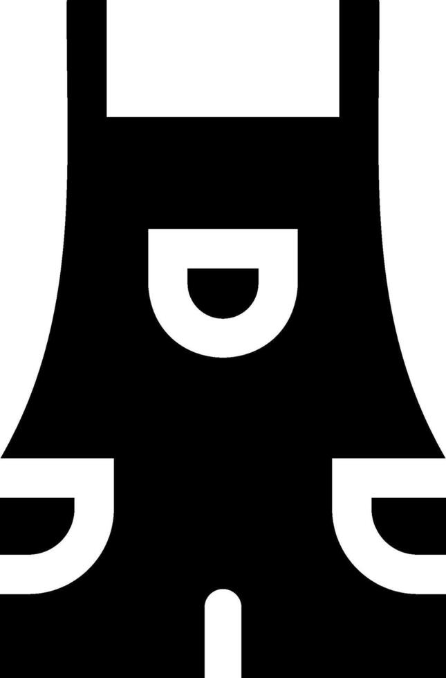 A black and white apron icon vector