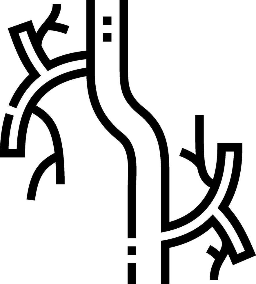 A black and white illustration of a tree with branches vector
