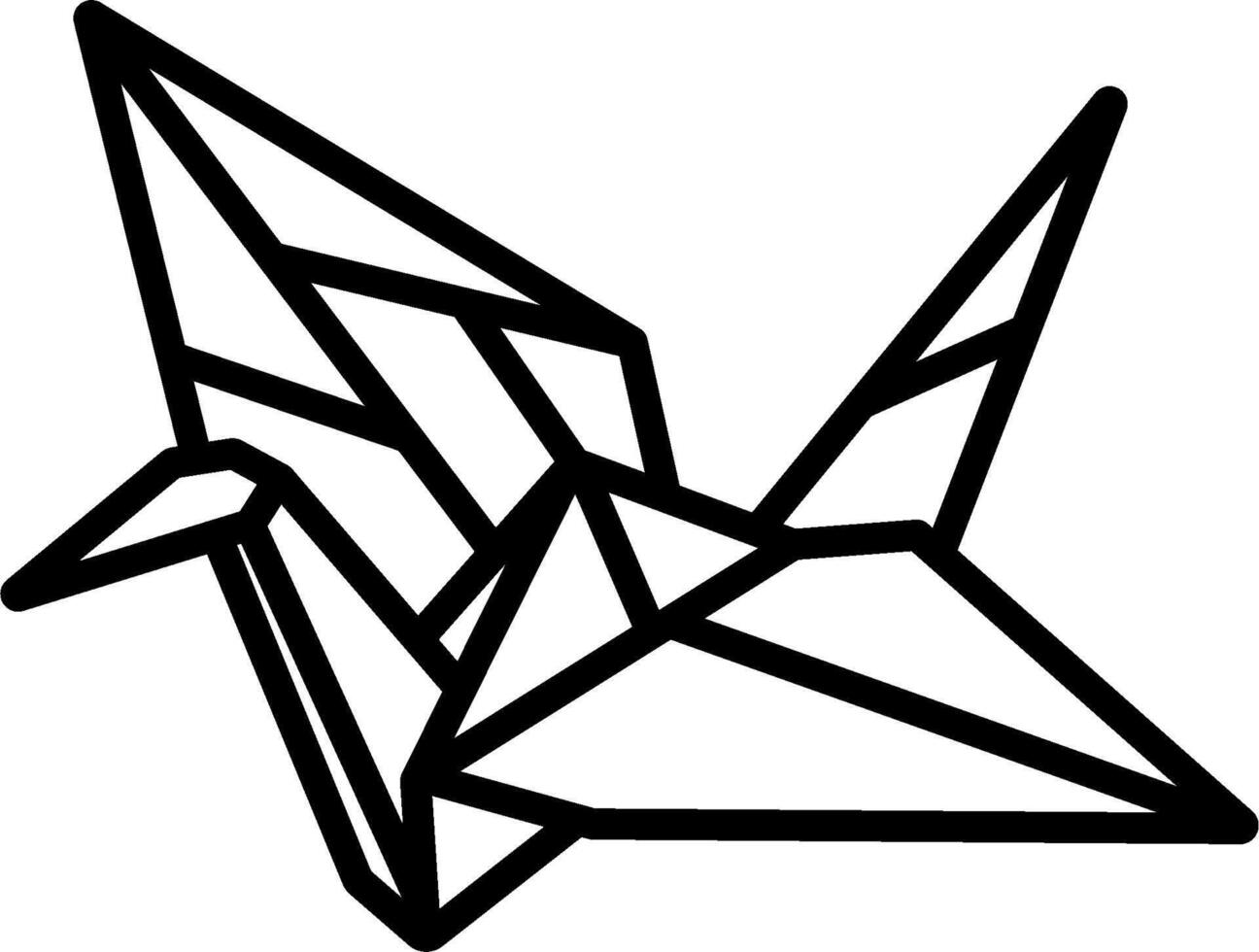 Origami crane clipart vector