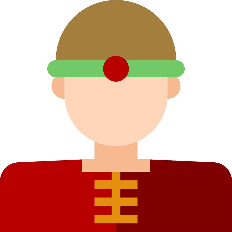 A man in a red and green costume vector