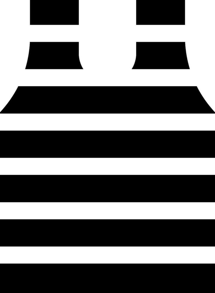 A black and white striped vest with a white background vector