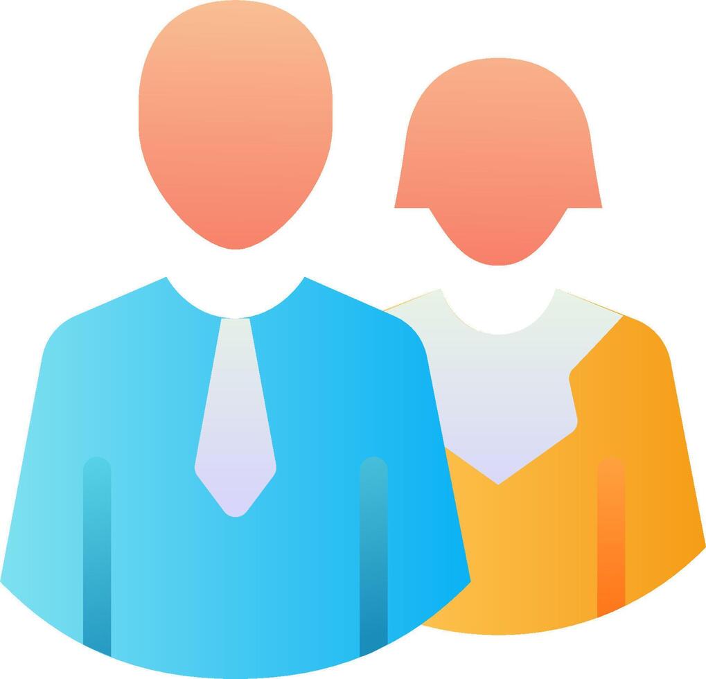 A man and woman are standing together in front of a white background vector