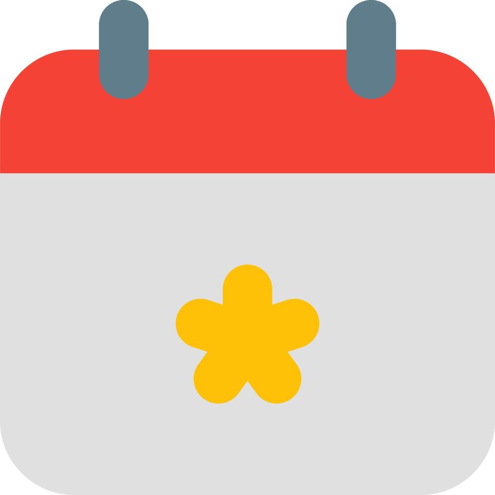 A calendar with a flower on it vector