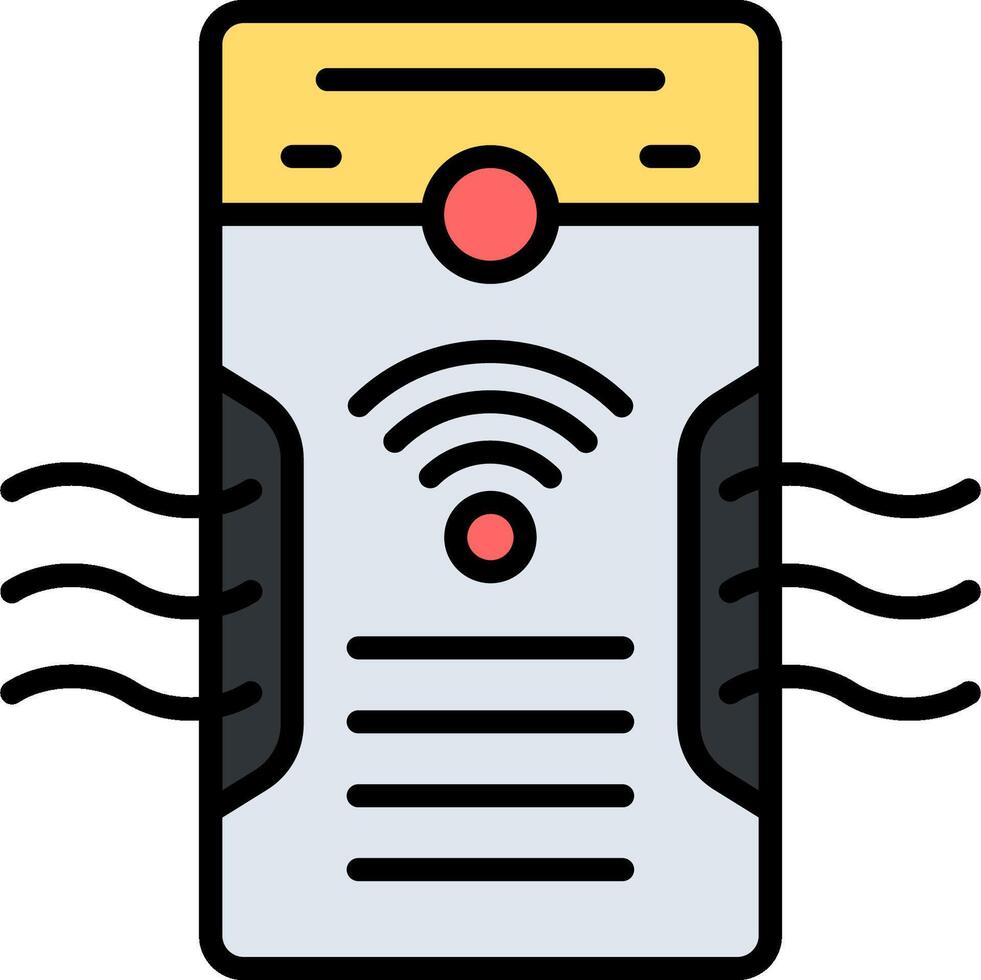 A phone with a wifi signal icon vector