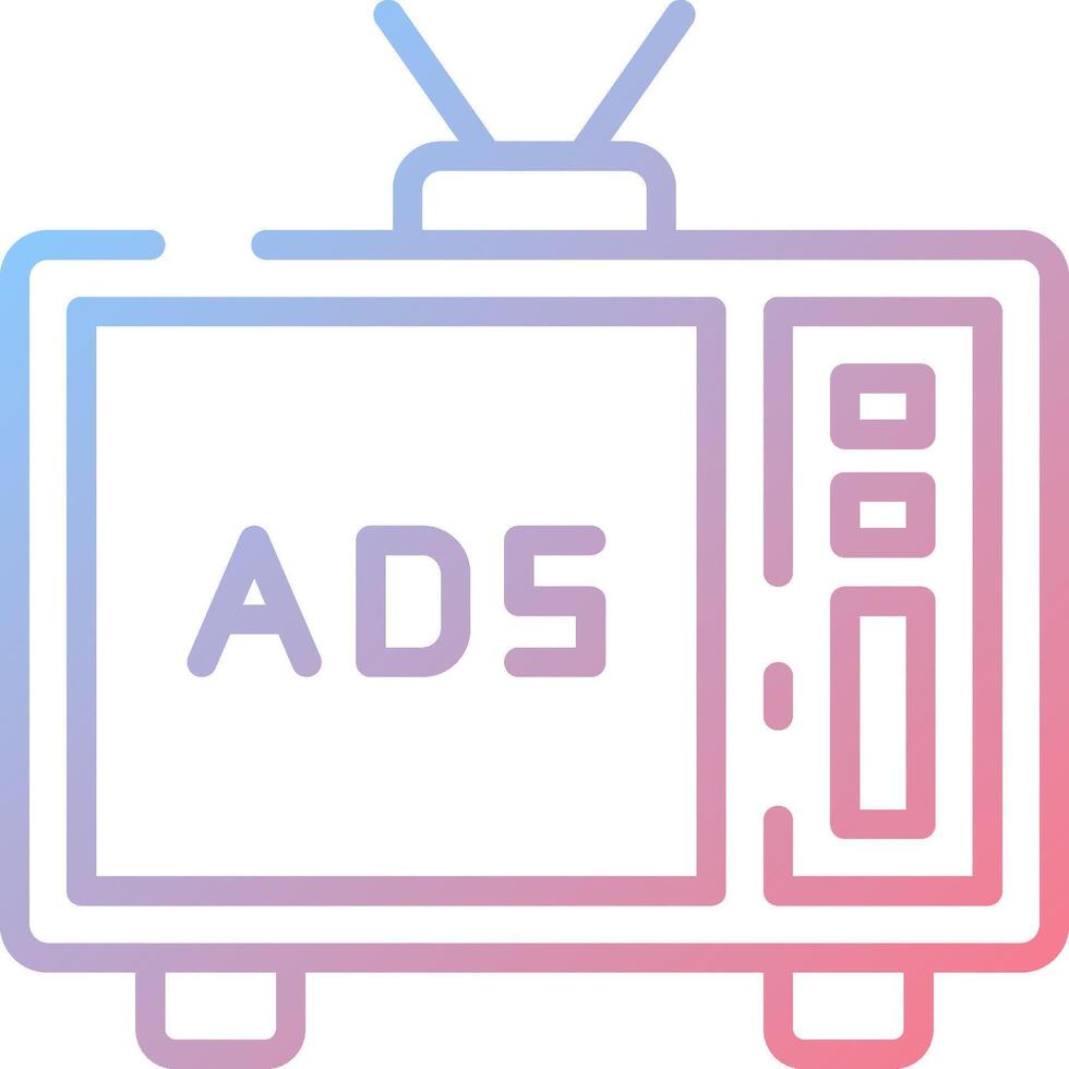 An ad for an ad on a television vector