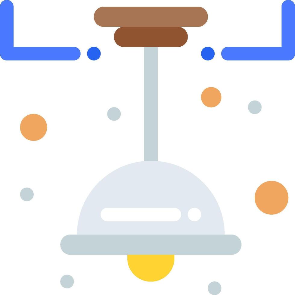 A ceiling light with a globe on it vector