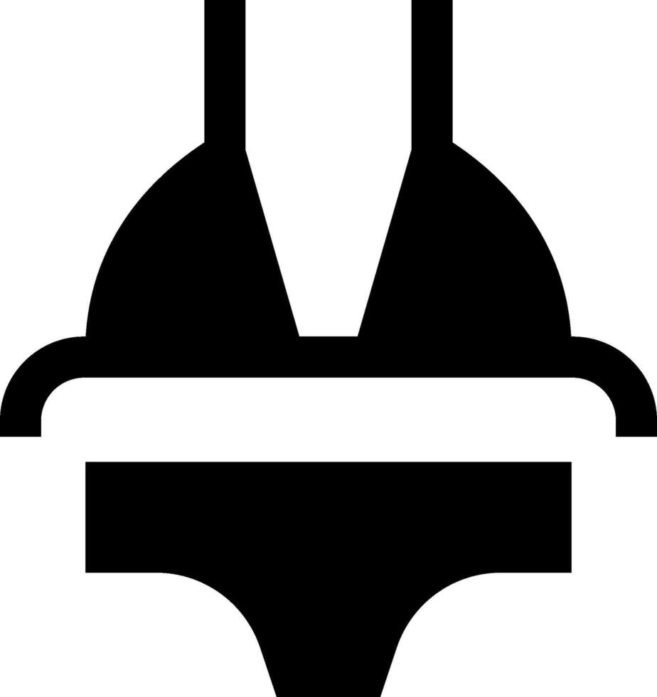 A black and white bikini bottom icon vector