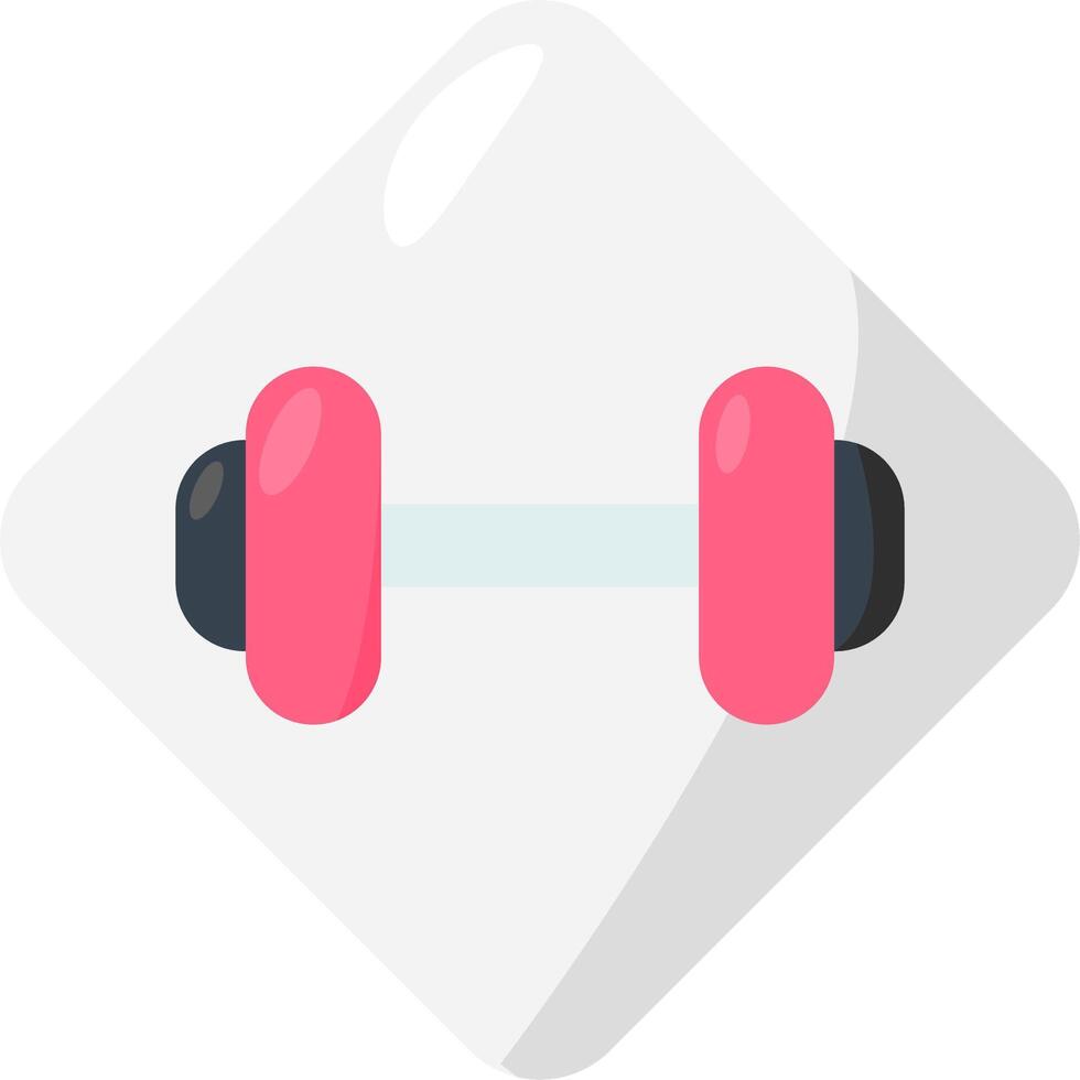 Dumbbell icon in flat style on white background vector