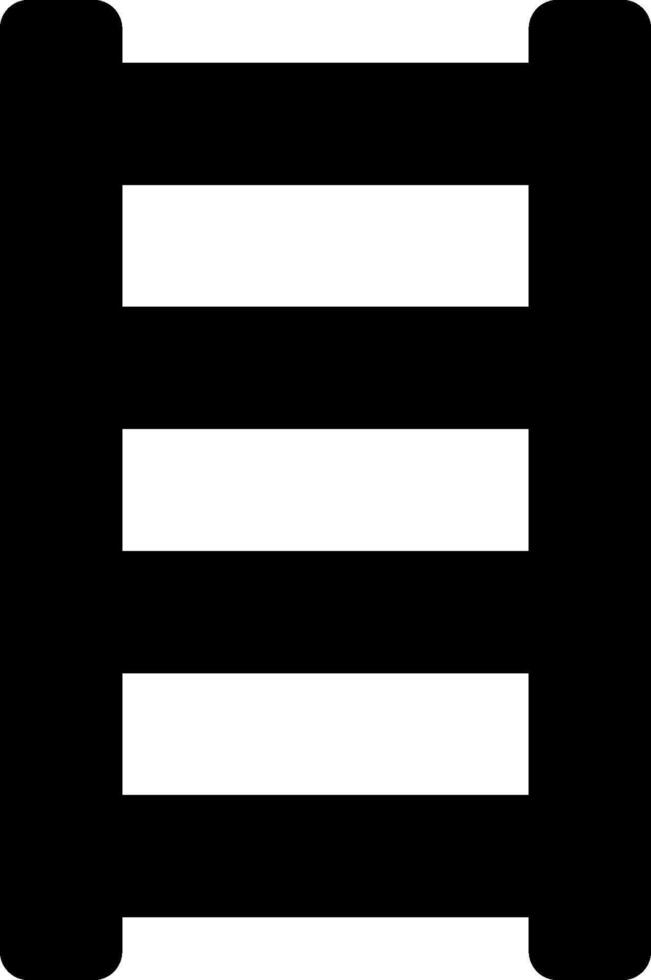 A black and white icon of a ladder vector
