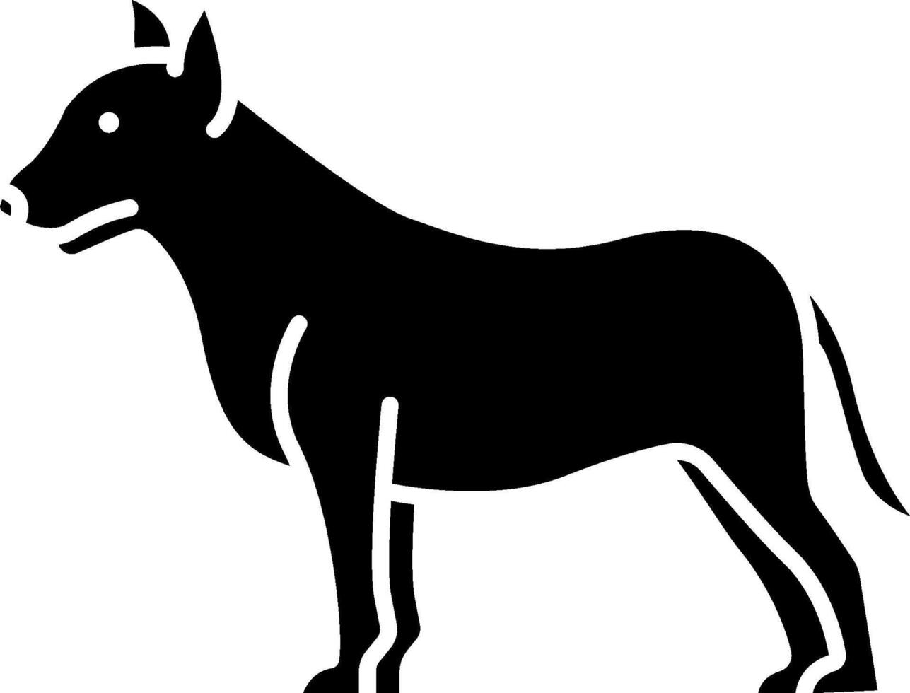 A black and white silhouette of a dog vector