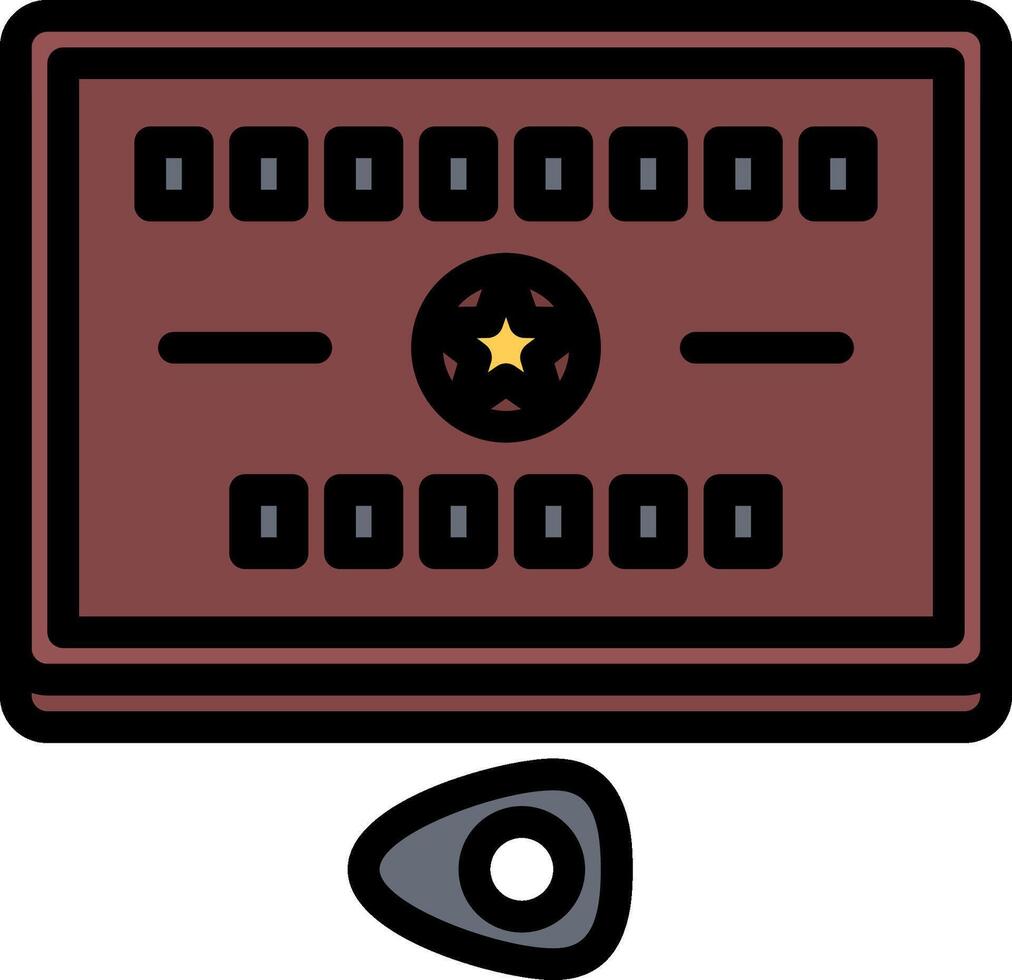 A red and black control panel with a star on it vector