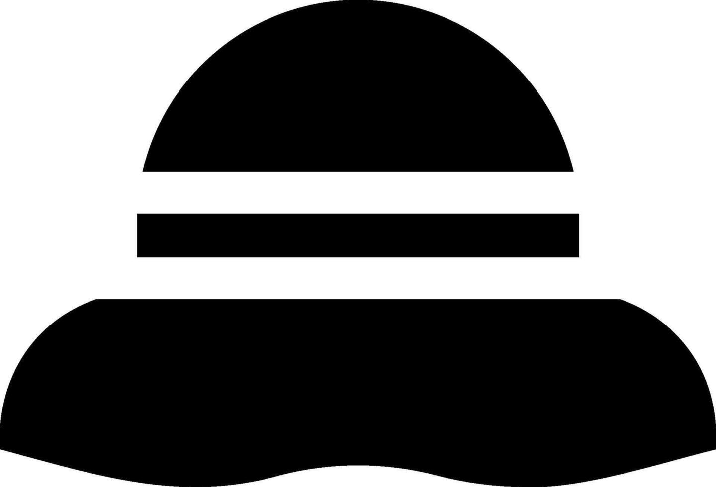 A black hat with a white stripe vector