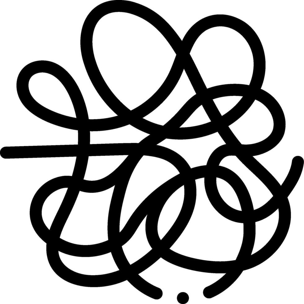 A black and white drawing of a knot vector
