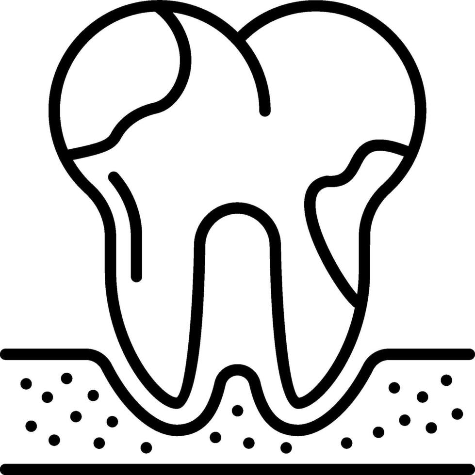 A tooth with a toothbrush on it vector