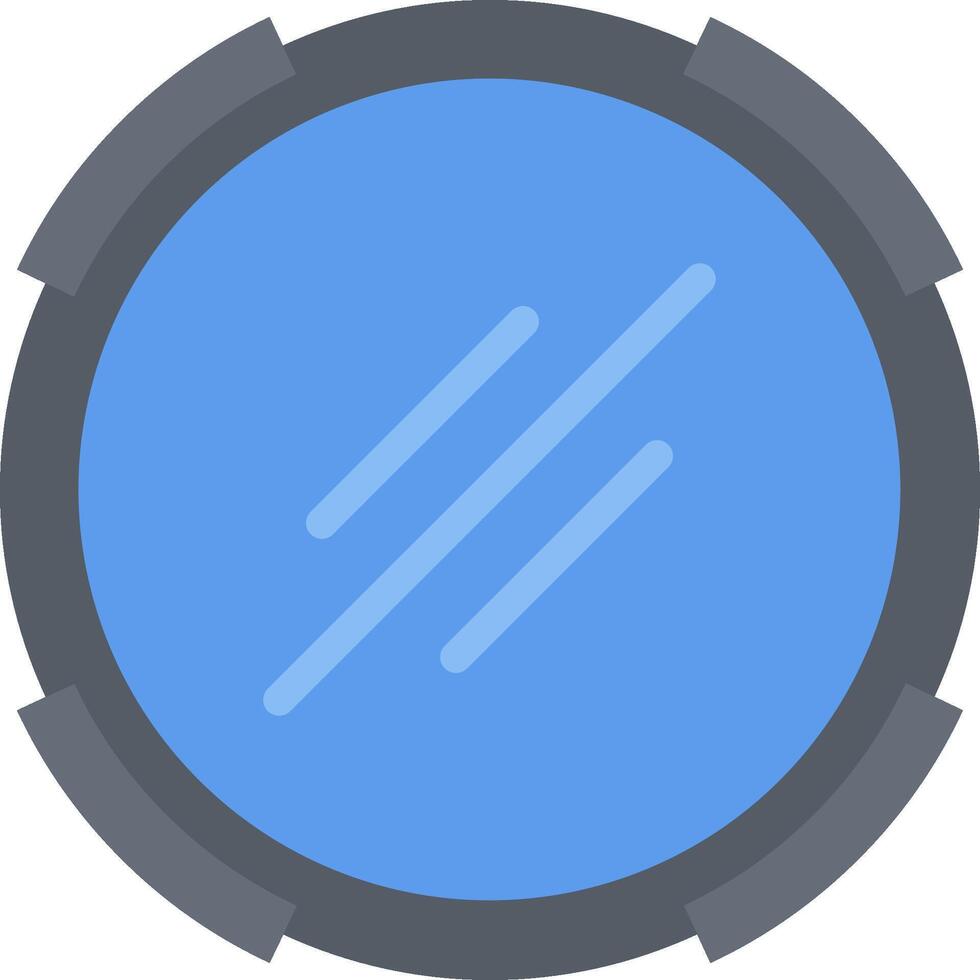 A blue and gray circular icon vector