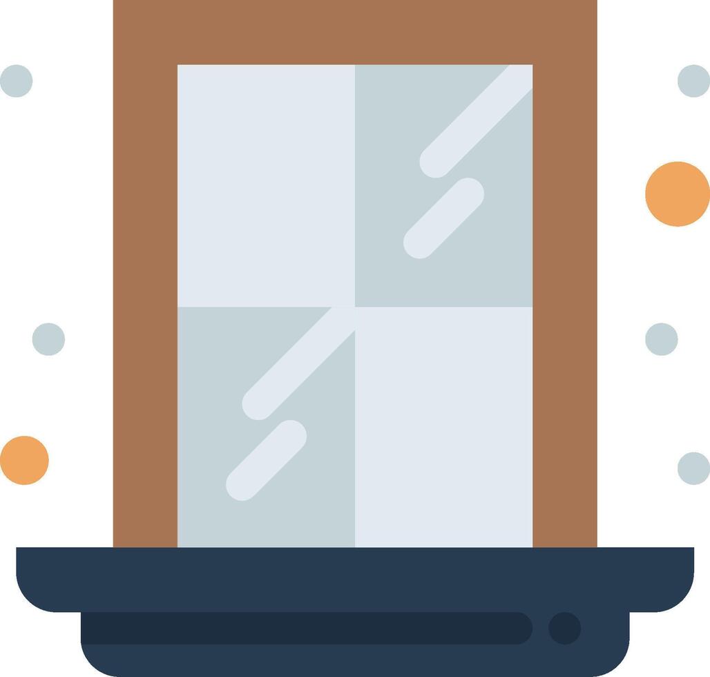 A window with a glass pane and a light bulb vector