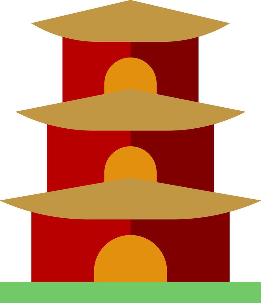 Chinese pagoda illustration vector