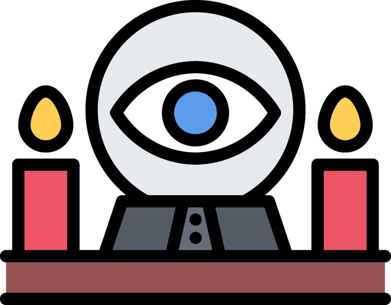 A person with an eye and two candles vector