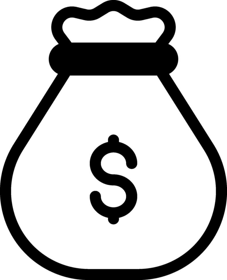 Money bag icon illustration vector