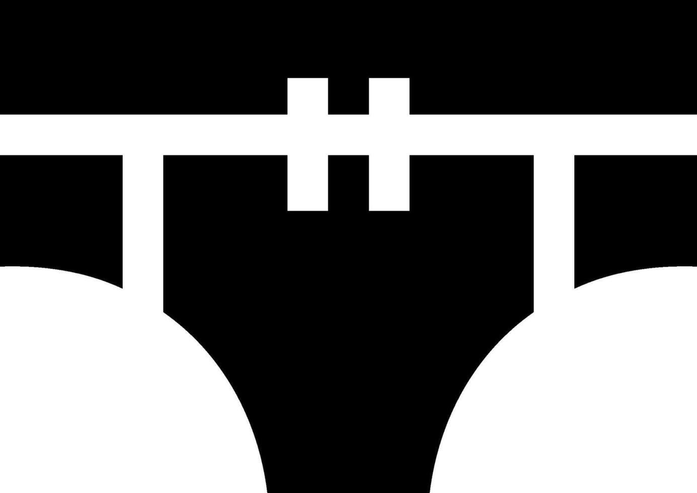 A black and white image of a bridge vector