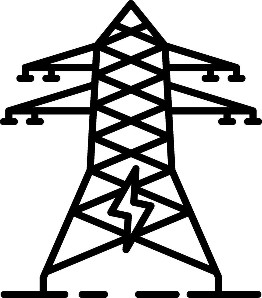 Electricity pylon icon vector