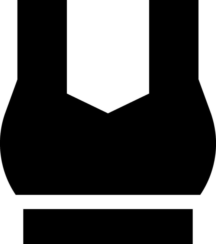 A black and white image of a bra vector