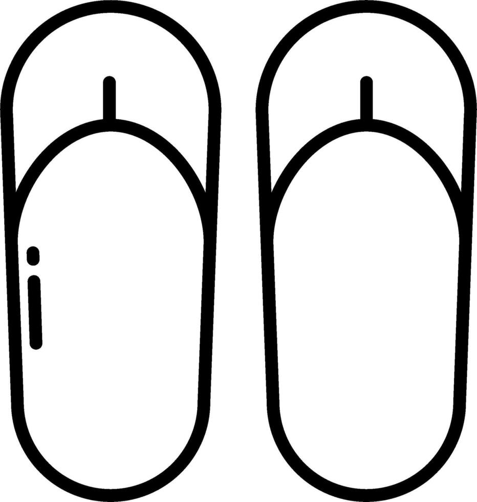 Two slippers on a white background vector