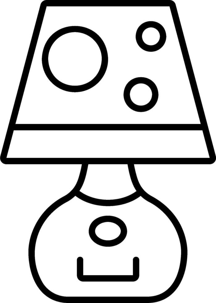 A black and white drawing of a lamp vector