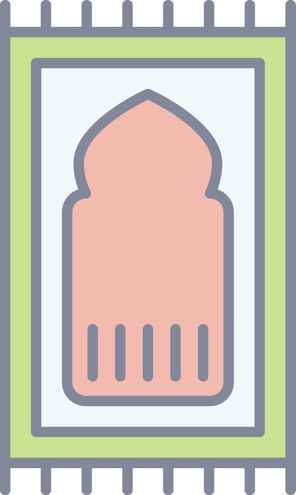 A postage stamp with a mosque icon vector