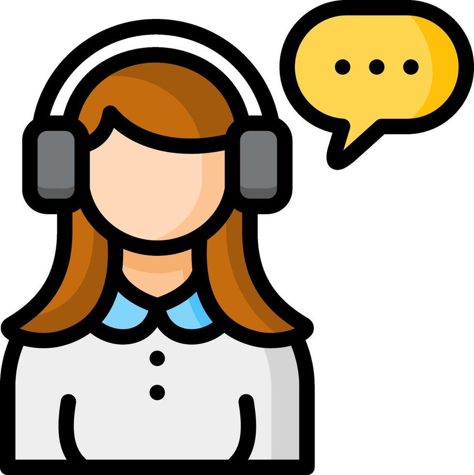 Call center agent icon illustration vector