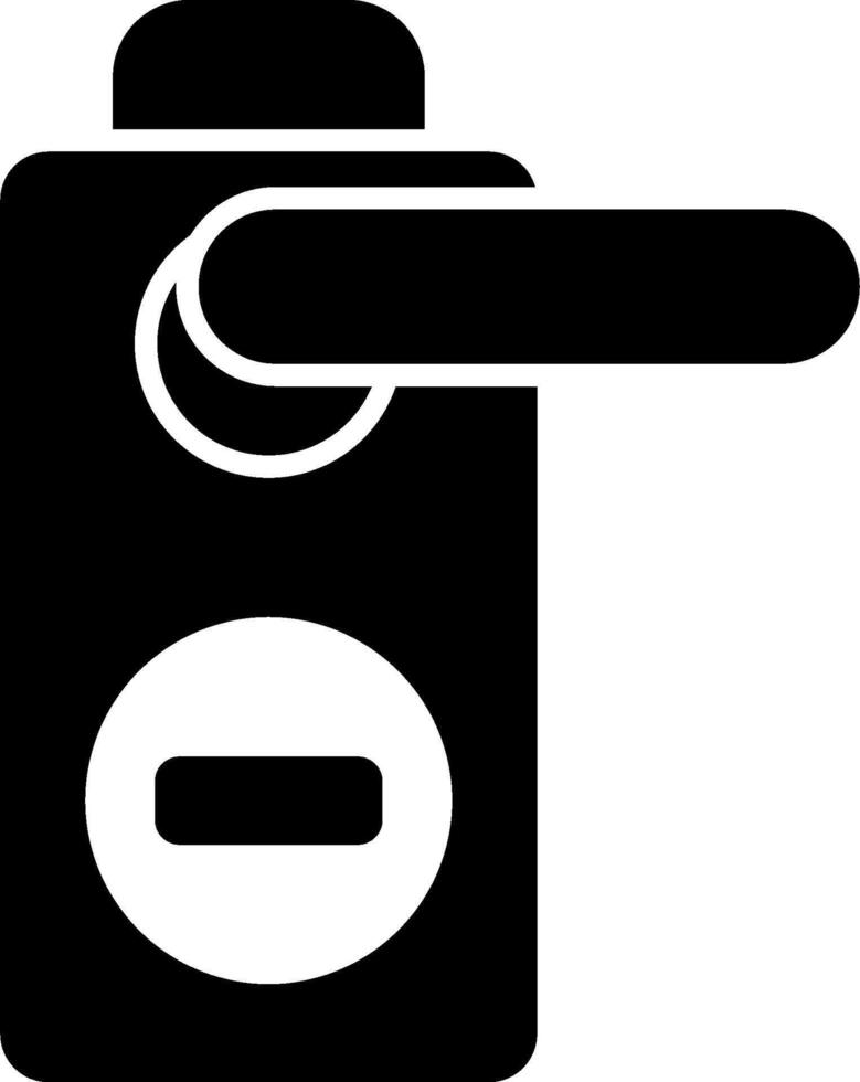 A black and white image of a door handle vector